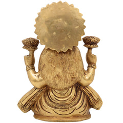 Handcrafted Brass Lakshmi Idol – Mahalakshmi | Shri Devi | Pital Laxmi Murti for Pooja, Home Temple & Gifts,Gold, 7.5 Inch, 1 Piece