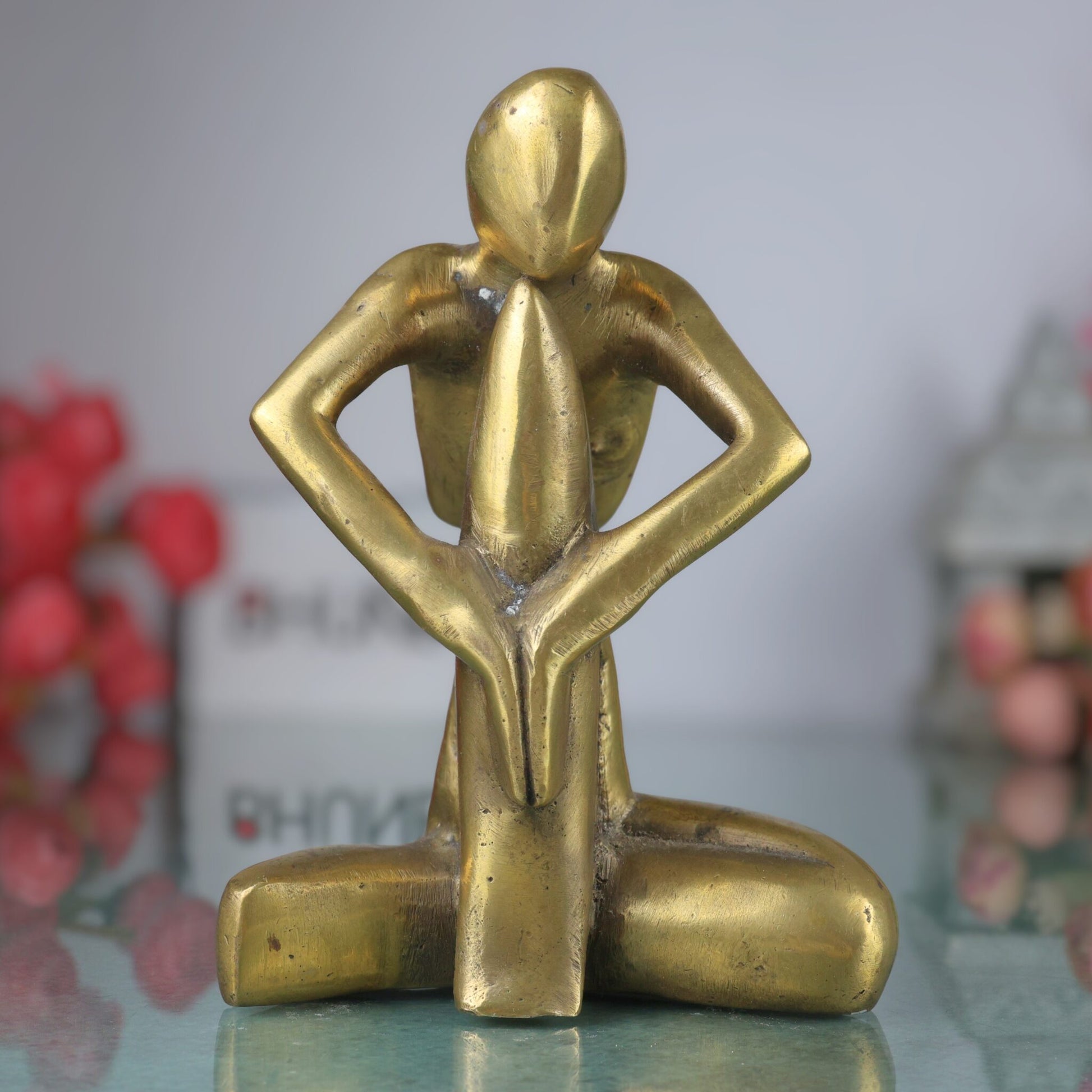Brass Modern Art | Arts | Brass Awards | Brass Trophy | Brass Lady | Home Decor| Decoratives, Gold, 6.5 Inch, 1 Piece