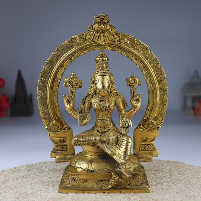 Brass Varahi Amman Idol | Varahi Devi Murti | Varahi Mata Statue | Varahi Ammavaru Vigraha | Varahi Bhagavathi Moorthi for Pooja, Temple & Home Decor, Gold, 12 Inch, 1 Piece
