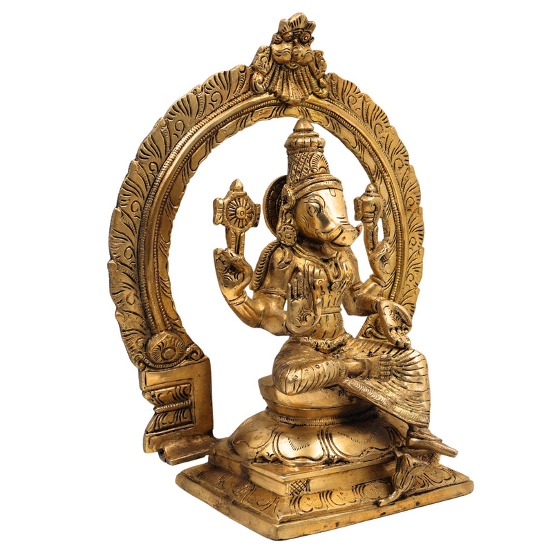 Brass Varahi Amman Idol | Varahi Devi Murti | Varahi Mata Statue | Varahi Ammavaru Vigraha | Varahi Bhagavathi Moorthi for Pooja, Temple & Home Decor, Gold, 12 Inch, 1 Piece
