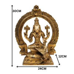 Brass Varahi Amman Idol | Varahi Devi Murti | Varahi Mata Statue | Varahi Ammavaru Vigraha | Varahi Bhagavathi Moorthi for Pooja, Temple & Home Decor, Gold, 12 Inch, 1 Piece