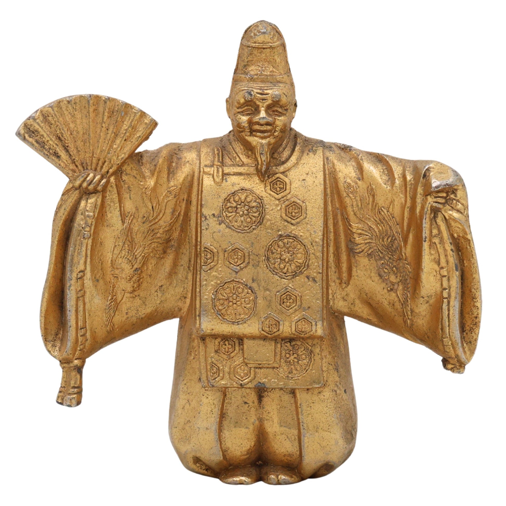Brass Antique Buddhist Tibetian Decorative Showpeice, Gold, 4.5 Inch, 1 Piece