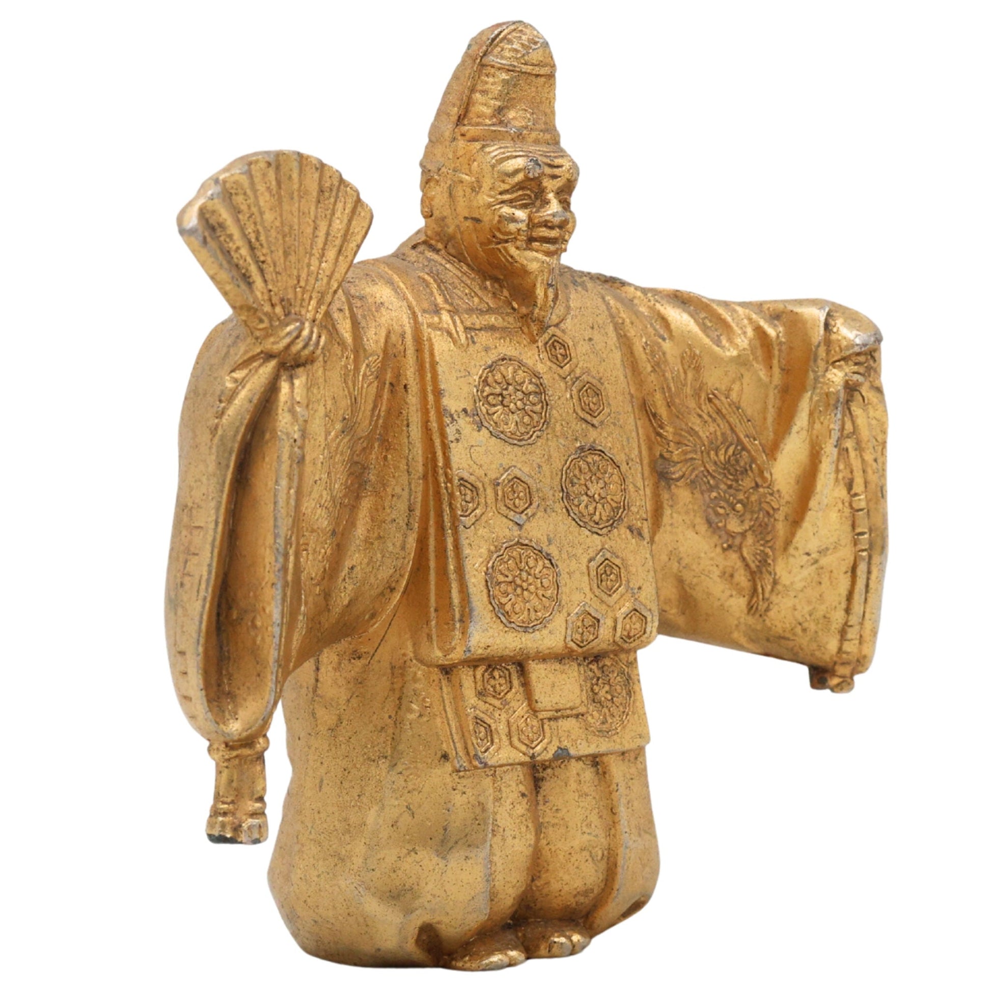 Brass Antique Buddhist Tibetian Decorative Showpeice, Gold, 4.5 Inch, 1 Piece