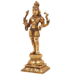 Brass Shiva Statues |Lord Shiv Idol, Shankar Idol, Shiva |Lord Shiva Idols|Shankar Murti For Gift| Shiva Brass Statue| Home Decor, Showpiece,Gold, 10 Inch, 1 Piece