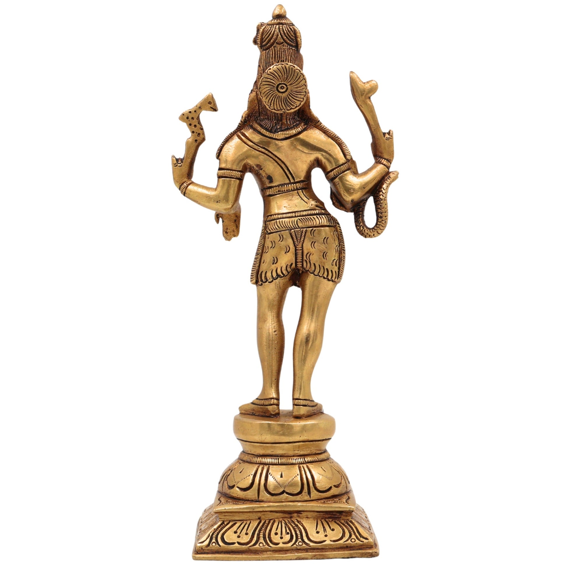 Brass Shiva Statues |Lord Shiv Idol, Shankar Idol, Shiva |Lord Shiva Idols|Shankar Murti For Gift| Shiva Brass Statue| Home Decor, Showpiece,Gold, 10 Inch, 1 Piece