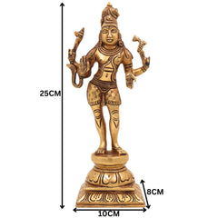 Brass Shiva Statues |Lord Shiv Idol, Shankar Idol, Shiva |Lord Shiva Idols|Shankar Murti For Gift| Shiva Brass Statue| Home Decor, Showpiece,Gold, 10 Inch, 1 Piece