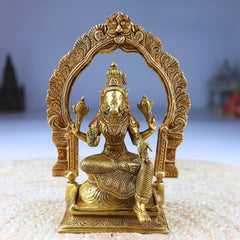 Brass Varahi Amman Idol | Handcrafted Varahi Devi Murti | Maa Varahi Mata Vigraha for Pooja, Home Temple & Decor, Gold, 8 Inch, 1 Piece