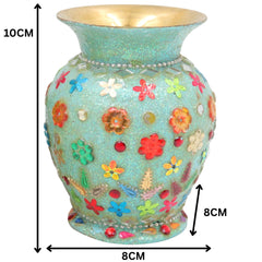 Brass Vases | Flower | Brass | Phooladaan | Vas | Vaz | Brass Vases For Home | Beautiful Vase | Brass Vase | Flower Vase - Set Of 2, Gold, 4 Inch, 1 Piece