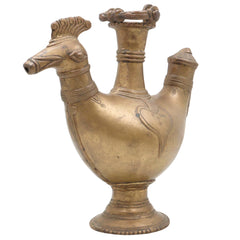 Brass Antique Kamandal | Brass Stoup | Gangajali | Ganga Jali | Pooja Loota | Water Kamandal - Antique Loota | Kamandal, Gold, 9 Inch, 1 Piece