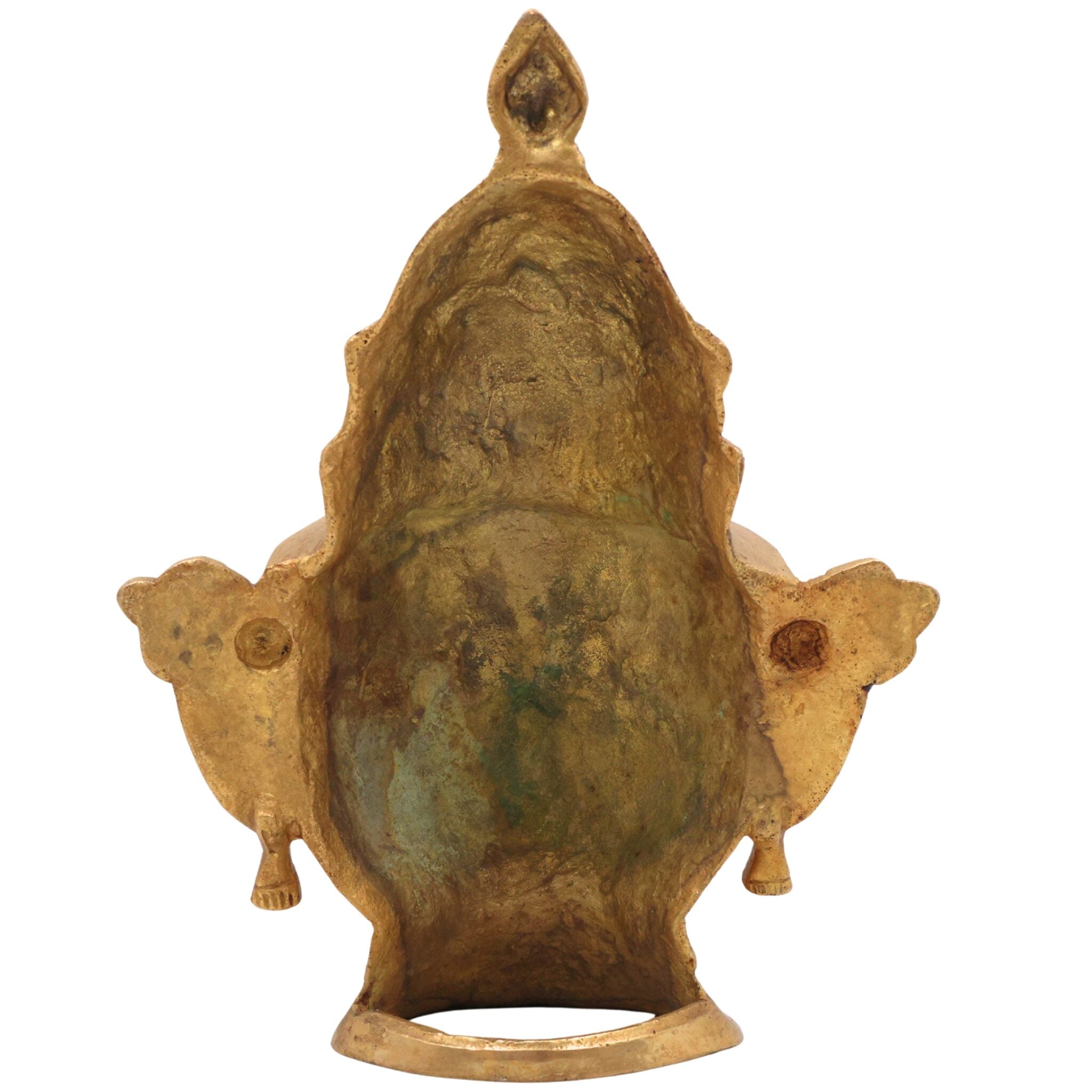 Handcrafted Brass Gowri Face Idol – Parvati | Mahagauri | Gauri | Devi Head Murti for Pooja, Temple, Home Decor & Gifting, Gold, 9 Inch, 1 Piece
