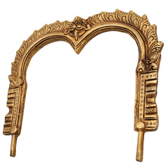 Bhunes Brass Prabhavali Arch Frame for Two Deities – Traditional Wall Hanging Prabhawali | Prabhaval for Temple, Mandir & Home Decor, Gold, 6 Inch, 1 Piece