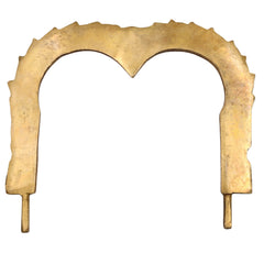 Bhunes Brass Prabhavali Arch Frame for Two Deities – Traditional Wall Hanging Prabhawali | Prabhaval for Temple, Mandir & Home Decor, Gold, 6 Inch, 1 Piece