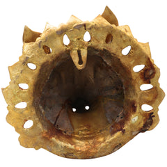 Brass Varaha Head Idol, Varahadev Murti Wall Hanging, Boar Avatar Vishnu Statue, Peetal Varaha Pratima for Home Temple Decor & Gifts, Gold, 9 Inch, 1 Piece