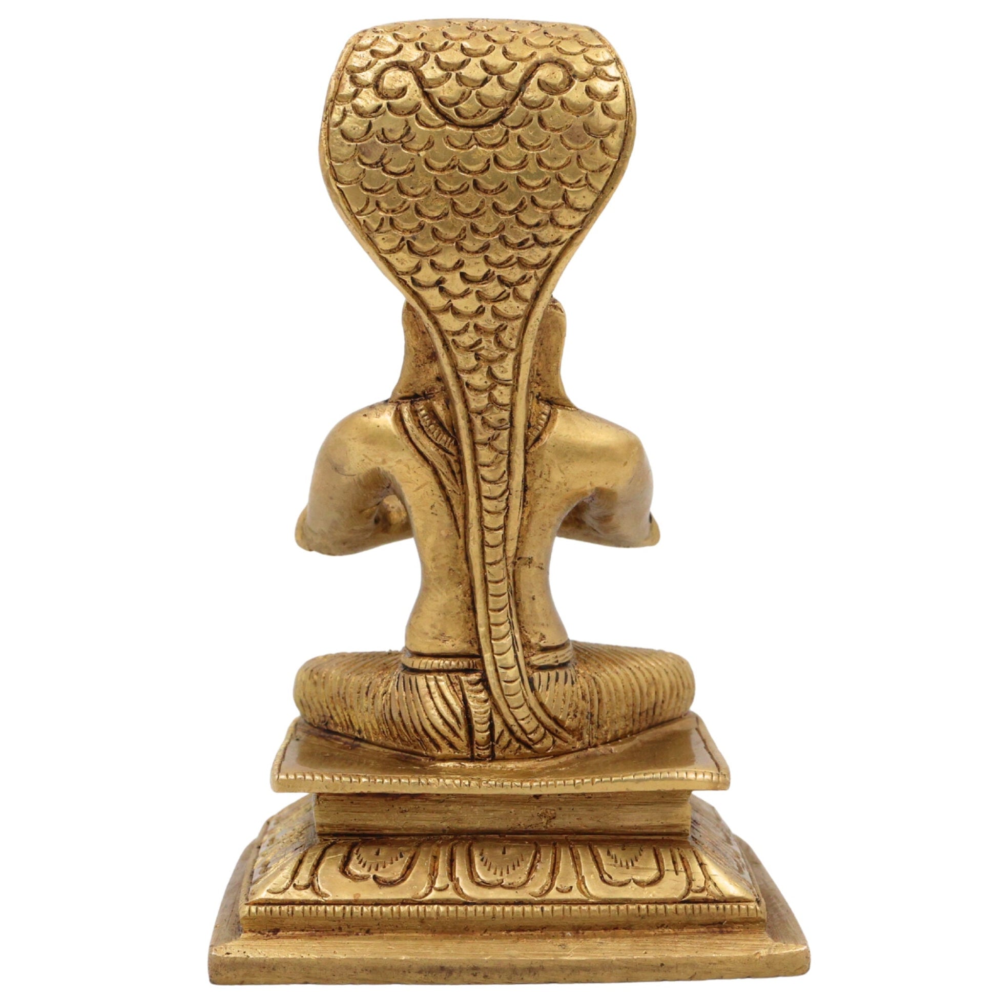 Brass Manavala Mamunigal Idol,  Azhagiya Manavalan Varavaramuni Pital Moorthi Vigraham Statue for Pooja & Home Decor, Gold, 5 Inch, 1 Piece