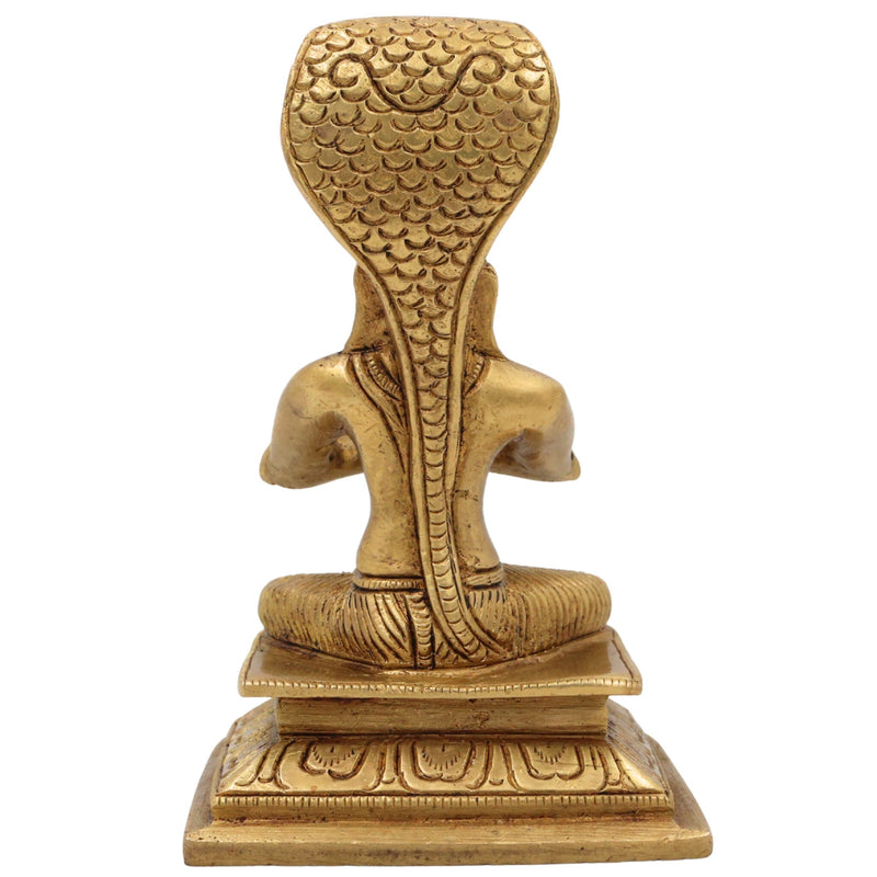 Brass Manavala Mamunigal Idol,  Azhagiya Manavalan Varavaramuni Pital Moorthi Vigraham Statue for Pooja & Home Decor, Gold, 5 Inch, 1 Piece