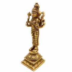 Bhunes Brass Parvati Mata Murti | Parvathi Devi Statue | Adi Parashakti Brass Idol | Goddess Parvati Statue | Parwathi Brass Figurine, Gold, 6 Inch, 1 Piece