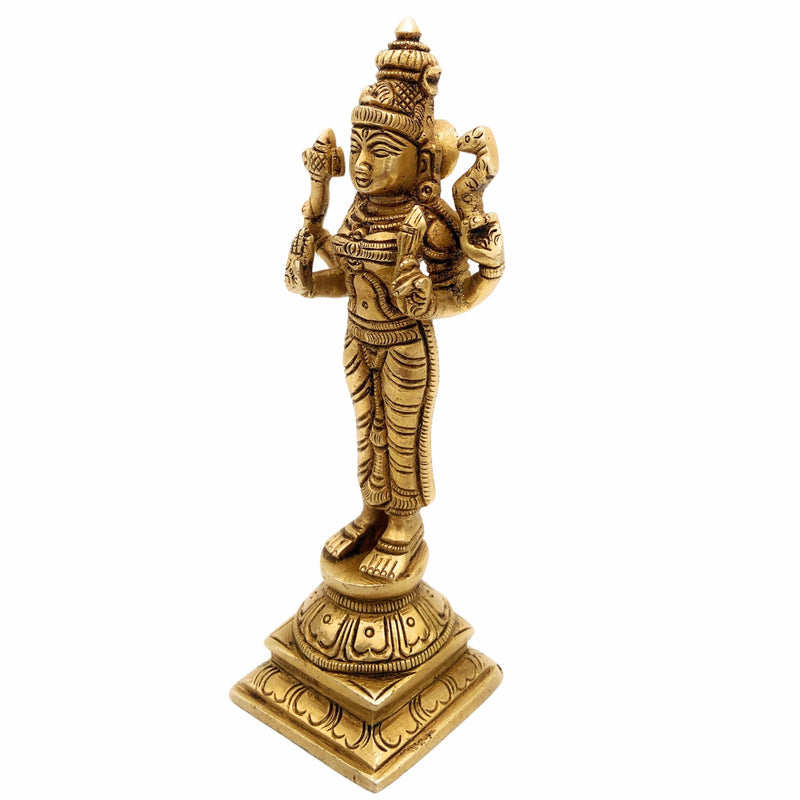 Bhunes Brass Parvati Mata Murti | Parvathi Devi Statue | Adi Parashakti Brass Idol | Goddess Parvati Statue | Parwathi Brass Figurine, Gold, 6 Inch, 1 Piece