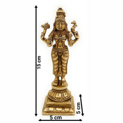Bhunes Brass Parvati Mata Murti | Parvathi Devi Statue | Adi Parashakti Brass Idol | Goddess Parvati Statue | Parwathi Brass Figurine, Gold, 6 Inch, 1 Piece