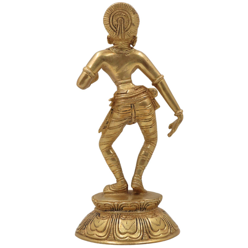 Brass Apsara Idol, Peetal Devangana Murti, Pital Urvashi Menaka Statue, Handcrafted Swargiya Sundari Nartaki Figurine, Black, 9.5 Inch, 1 Piece