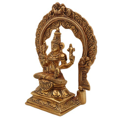 Brass Parvati Devi Idol | Mookambika Statue | Adi Shakti Murti for Pooja, Gold, 7 Inch, 1 Piece