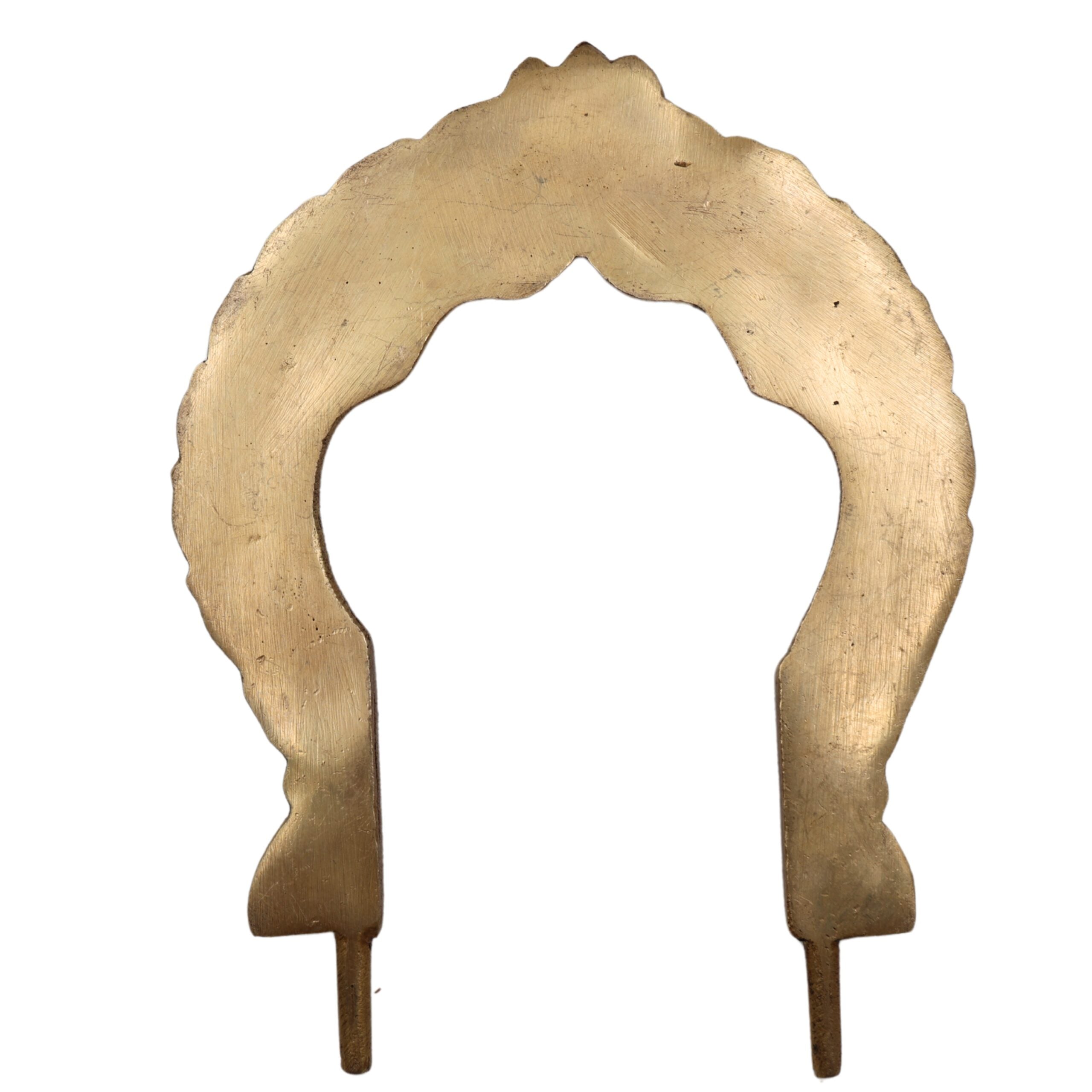 Bhunes Brass Prabhavali Arch Frame – Small Wall Hanging Prabhawali for Deity | Traditional Pooja Backdrop for Home Temple Decor, Gold, 7 Inch, 1 Piece