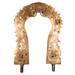 Handcrafted Bronze Prabhavali Idol – Panchaloha Temple Murti, Chola Art Decorative Halo & Sacred Arch for Pooja, Gold, 12 Inch, 1 Piece