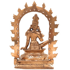 Handcrafted Panchaloha Bhoga Sakthi Devi Idol | Bronze Goddess Parvati | Bhogamatha Bhogeshwari Statue for Home Temple & Vastu,Brown, 7.5 Inch, 1 Piece
