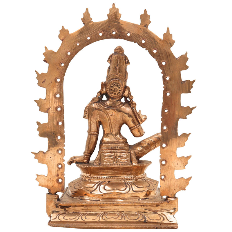 Handcrafted Panchaloha Bhoga Sakthi Devi Idol | Bronze Goddess Parvati | Bhogamatha Bhogeshwari Statue for Home Temple & Vastu,Brown, 7.5 Inch, 1 Piece
