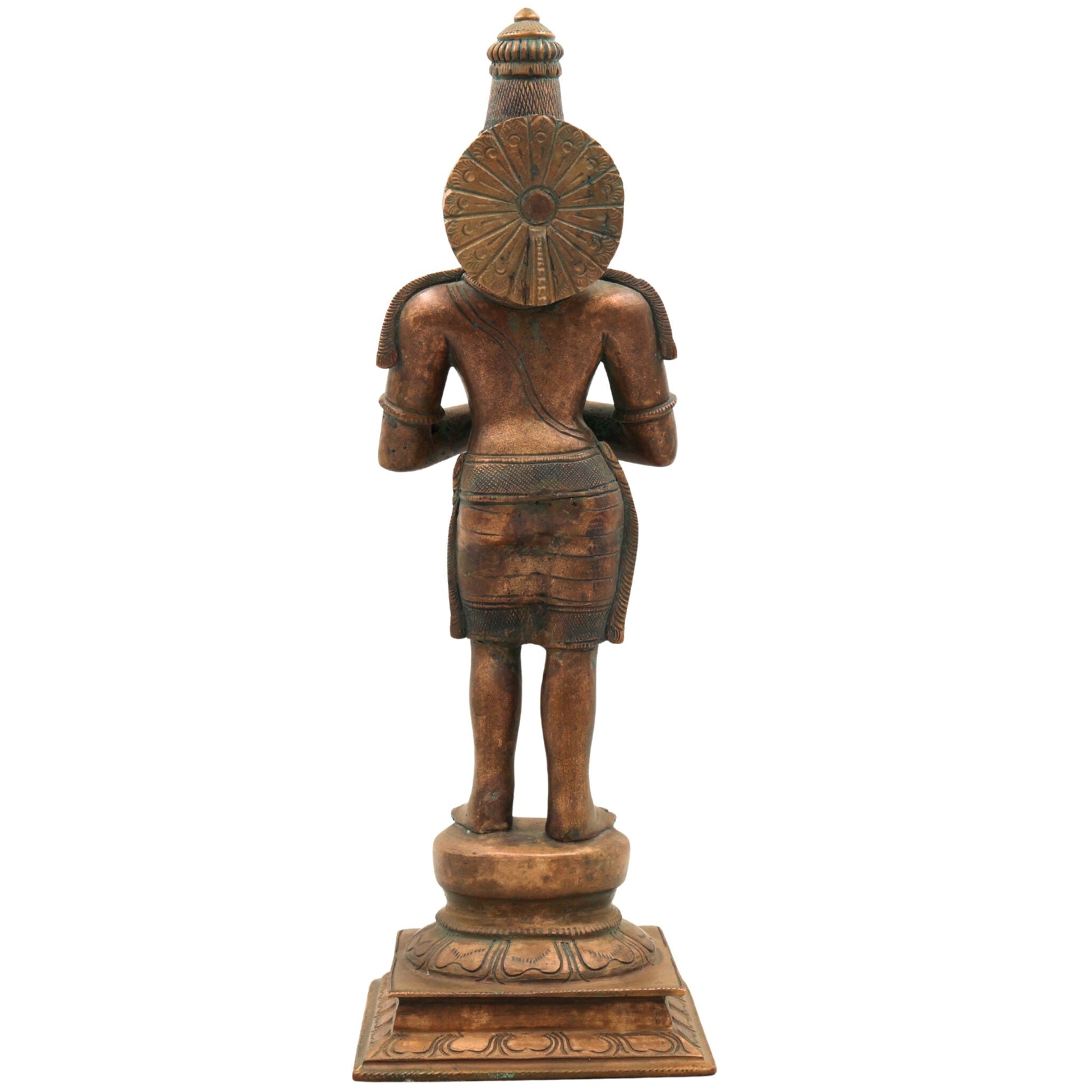 Handcrafted Bronze Sundaram Idol, Panchaloha Sundaresha Sundareswaran Sundara Sundaramoorthy Murti | Chola Art South Indian Deity Sculpture for Home Temple,Brown, 14 Inch, 1 Piece