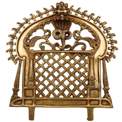 Bhunes Brass Prabhavali Frame Arch Wall Hanging - Big Prabhawal for Temple & Home Decor, Prabhawali for Deity, Prabhaval for Home Temple, Traditional Brass Arch Frame, Gold, 12 Inch, 1 Piece