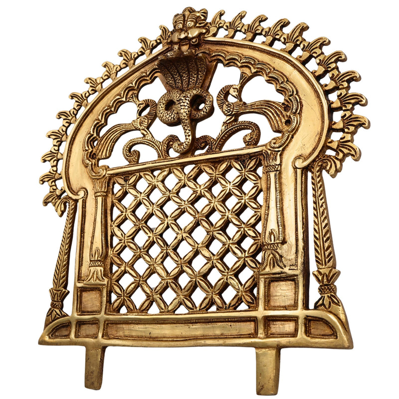 Bhunes Brass Prabhavali Frame Arch Wall Hanging - Big Prabhawal for Temple & Home Decor, Prabhawali for Deity, Prabhaval for Home Temple, Traditional Brass Arch Frame, Gold, 12 Inch, 1 Piece