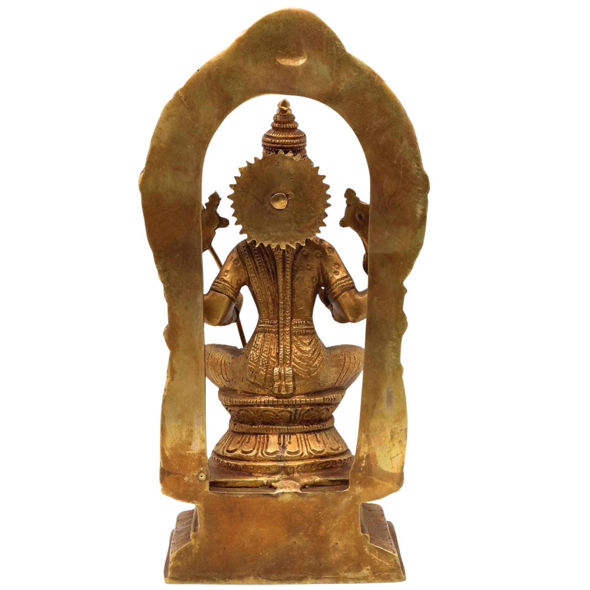 Handcrafted Brass Rajarajeshwari Parvati Idol – Shakti Gauri Uma Devi Murti for Pooja, Temple, Home Decor & Spiritual Gifting, Gold, 10 Inch, 1 Piece