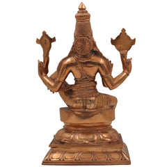 Handcrafted Bronze Yoga Narasimha Idol – Panchaloha Lord Narasingha Statue for Pooja, Home, Temple & Meditation Decor,Gold, 12 Inch, 1 Piece