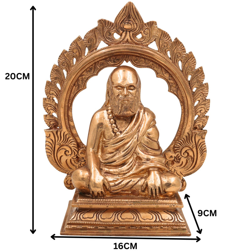 Pamban Swamigal Idol in Panchaloha Bronze – Handcrafted South Indian Temple Statue, Artisan-Made Murti for Pooja and Home Altar,Gold, 8 Inch, 1 Piece