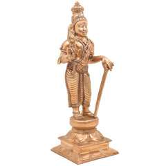 Bronze Sundarar Idol, Sundareswarar Sundaresha Murti, Chola Style Shaivite Panchaloha Vigraha for Temple & Home Pooja,Gold, 11 Inch, 1 Piece
