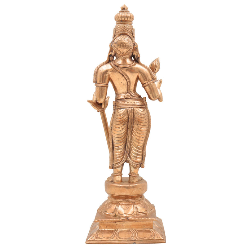 Bronze Sundarar Idol, Sundareswarar Sundaresha Murti, Chola Style Shaivite Panchaloha Vigraha for Temple & Home Pooja,Gold, 11 Inch, 1 Piece