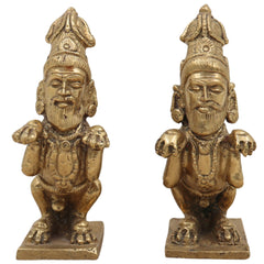 Handcrafted Bronze Purushamruga Yali Idol – Panchaloha Vyala Simhamukha Shardula Chola Art Temple Sculpture for Vastu & Home Décor,Gold, 3 Inch, 1 Piece