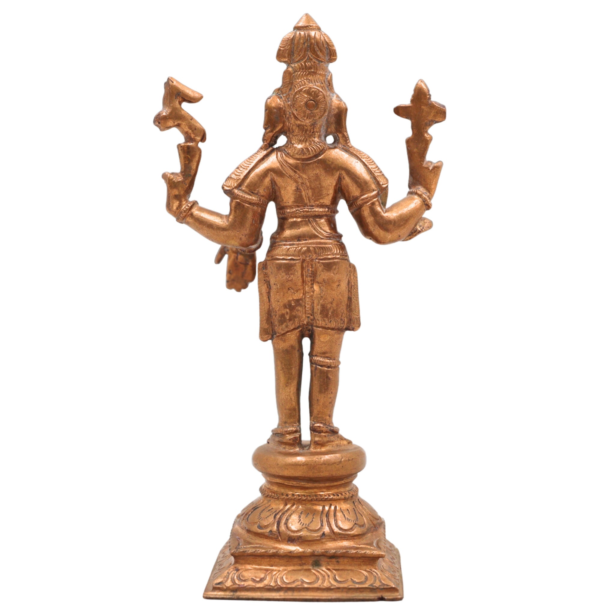 Handmade Panchaloha Bronze Shiva Idol | Mahadev Murti, Shambhu Statue, Bholenath Sculpture, Chola Art, Divine Hindu Deity,Gold, 6 Inch, 1 Piece