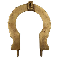Brass Prabhavali Frame Arch Wall Hanging, Prabhawali for Deity, Temple Home Decor, Brass Backplate for Idol, Prabhaval Prabhawal, Gold, 6 Inch, 1 Piece