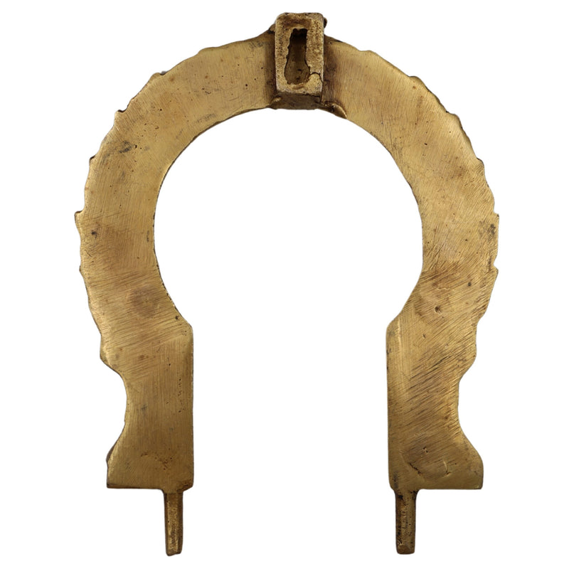 Brass Prabhavali Frame Arch Wall Hanging, Prabhawali for Deity, Temple Home Decor, Brass Backplate for Idol, Prabhaval Prabhawal, Gold, 6 Inch, 1 Piece
