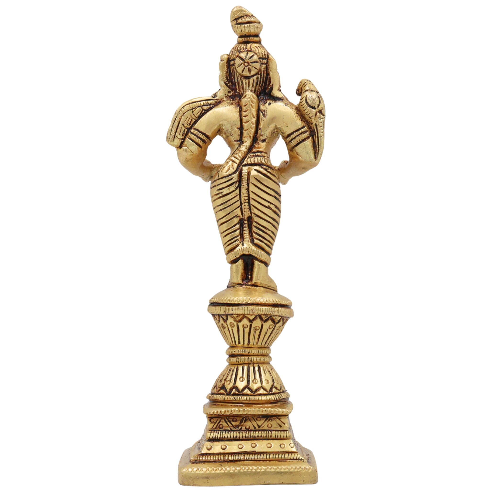 Brass Deepalakshmi Diya Lady, Deepa Lakshmi Idol, Vilakku Lakshmi Statue, Kuthu Vilakku Deepam Lady, Traditional Pital Deepa Devi Murti for Pooja & Home,Gold, 7 Inch, 1 Piece