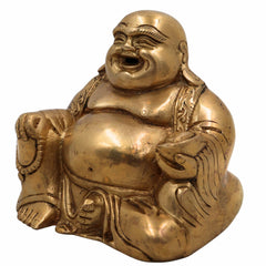 Brass Lord Kubera Idol | Kuber Murti Kuvera Vigraha Vaisravana Statue | Wealth God Dhanapati Pooja Sculpture for Home Temple Decor,Gold, 4.5 Inch, 1 Piece