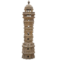 Bhunes Brass Antique Temple Showpeice, Mandir For Living Room Pooja Decoration Religious Home Décor, Temple, Home Temple, Mandap, Gopuram,Gold, 8 Inch, 1 Piece