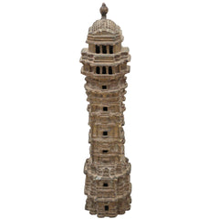 Bhunes Brass Antique Temple Showpeice, Mandir For Living Room Pooja Decoration Religious Home Décor, Temple, Home Temple, Mandap, Gopuram,Gold, 8 Inch, 1 Piece
