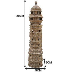 Bhunes Brass Antique Temple Showpeice, Mandir For Living Room Pooja Decoration Religious Home Décor, Temple, Home Temple, Mandap, Gopuram,Gold, 8 Inch, 1 Piece