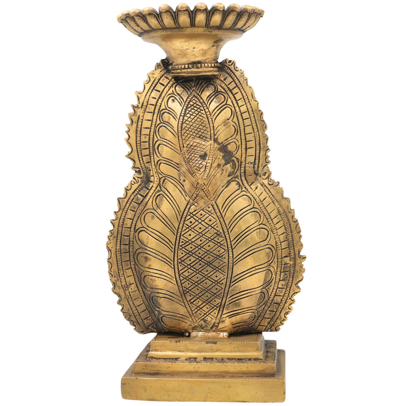 Brass Buddha Head Idol, Meditating Lord Buddha Face Murti, Spiritual Buddha Statue for Home, Pooja & Meditation Decor,Gold, 12 Inch, 1 Piece