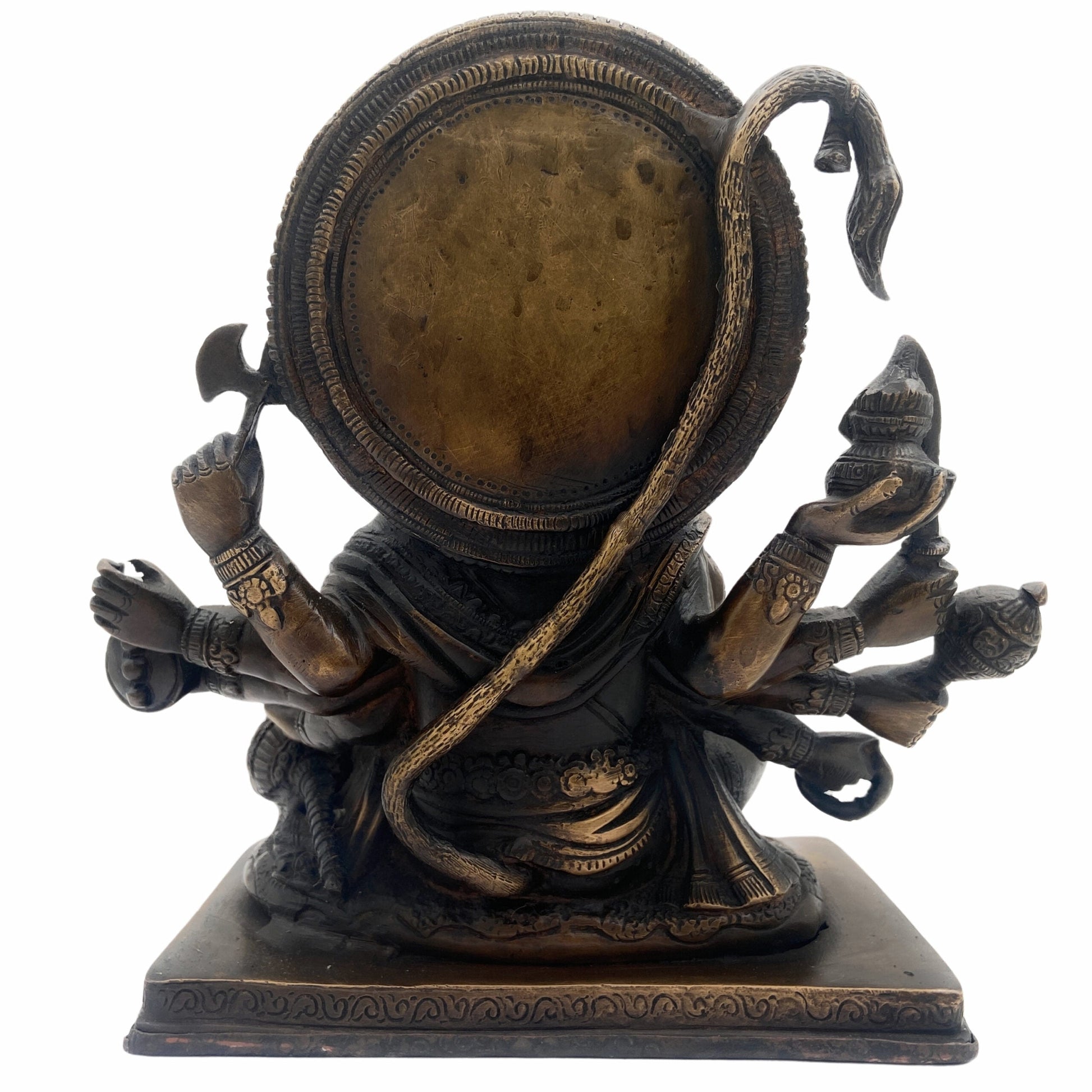 Panchamukhi Hanuman Brass Idol | Panchamukha Anjaneya Swamy Murti | Pital Bajrangbali Statue for Pooja, Home Temple & Vastu Decor – 4.5 KG,Gold, 9 Inch, 1 Piece