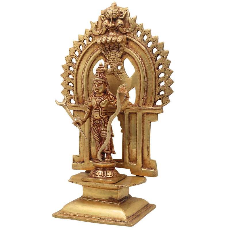 Brass Rama Idol With Prabhavali, Shri Ram Murti, Lord Ramachandra Vigraham, Ramar Brass Statue, Ram Lalla Idol, Ram Bhagwan Moorthi for Pooja Home Temple Decor Gift,Gold, 11.5 Inch, 1 Piece