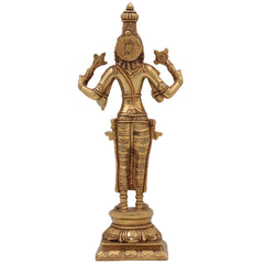 Brass Lord Narasimha Swamy Idol – Yoga Narasimha Murti, Narasingha Statue for Pooja Room, Home, Temple & Office Decor, Handmade Nrisimha Figurine,Gold, 4 Inch, 1 Piece