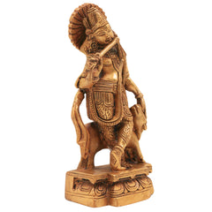 Brass Krishna with Cow Idol | Gopal Govinda Murti | Bal Gopal Kanha Statue | Shyamsundar Murli Manohar Pital Vigraham for Home Decor & Puja,Gold, 6.5 Inch, 1 Piece